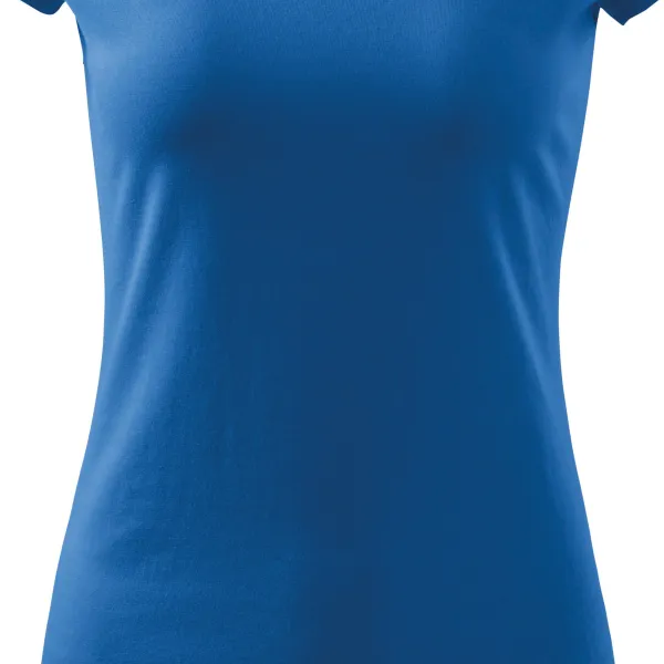 Koszulka damska z bardzo krótkimi rękawami - Łagodnie zwężane cięcie