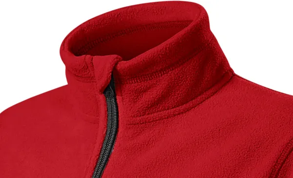 Kontrastowa kurtka z polaru dla dzieci - Podwyższony kołnierz chroniący szyję przed zimnem