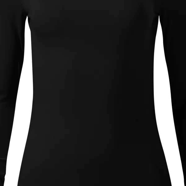 Koszulka damska z długim rękawem i głębszym dekoltem - Łagodnie zwężane cięcie