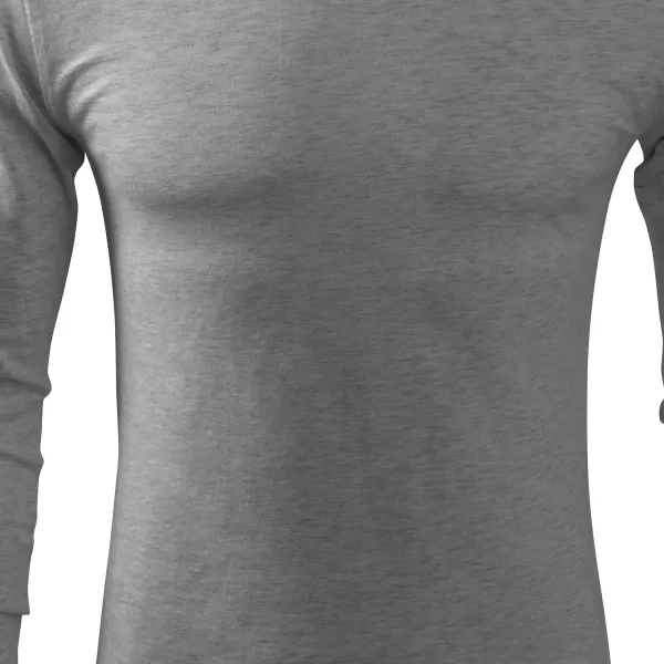 Męska koszulka z długim rękawem - Lekko dopasowany krój