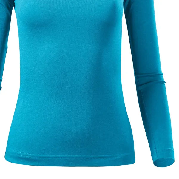 Koszulka damska z długim rękawem - Lekko dopasowany krój