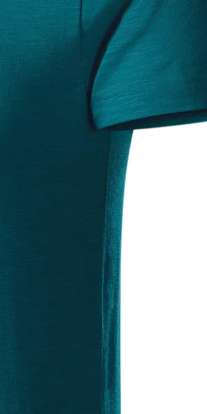 T-shirt męski, teksturowana bawełna organiczna - Krój z bocznymi szwami