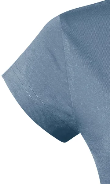 T-shirt damski slim fit z okrągłym dekoltem - Krótkie rękawy
