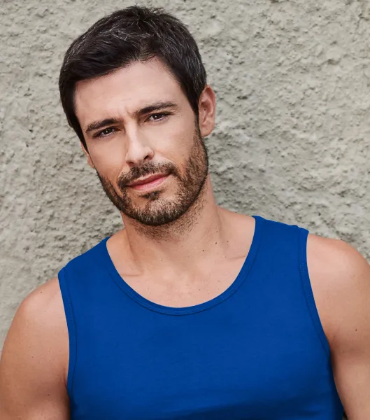 Tank top męski - Klasyczny okrągły dekolt