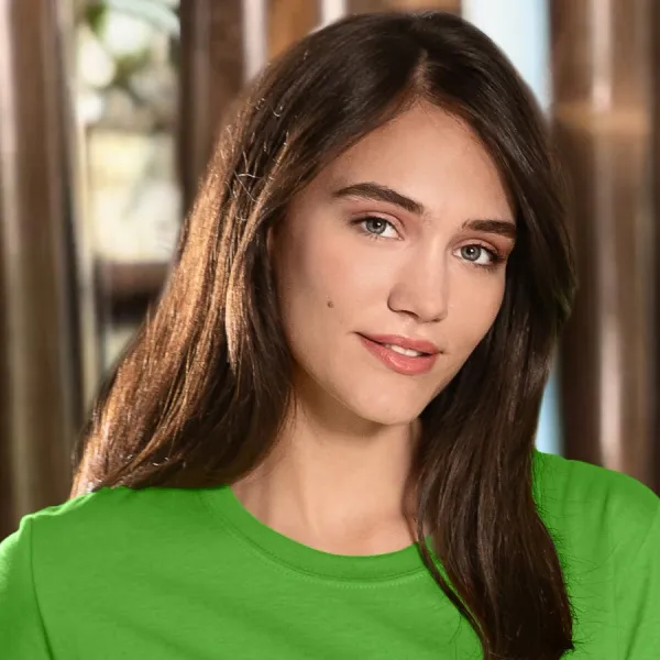 Klasyczna koszulka damska - Klasyczny okrągły dekolt