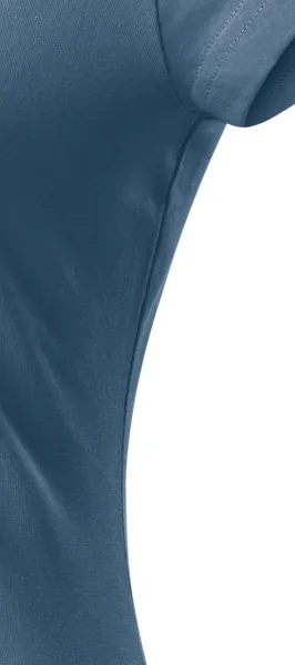 T-shirt damski slim fit z okrągłym dekoltem - Krój z bocznymi szwami