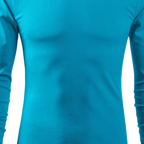 Męska koszulka z długim rękawem - Lekko dopasowany krój