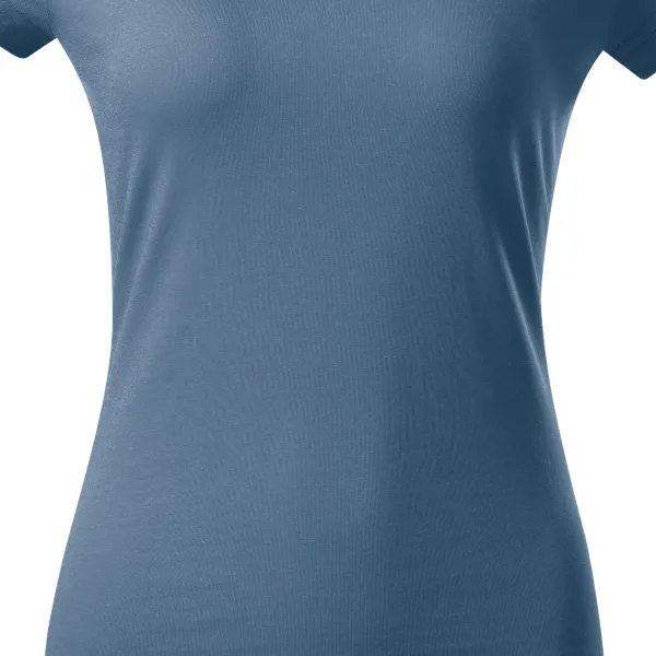T-shirt damski slim fit z okrągłym dekoltem - Łagodnie zwężane cięcie