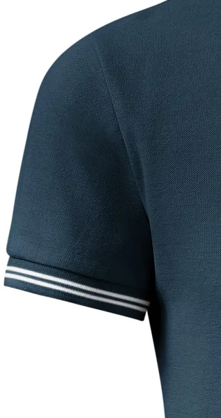 Męska koszulka polo w kontrastowym kolorze - Klasyczne krótkie rękawy