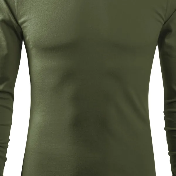 Męska koszulka z długim rękawem - Lekko dopasowany krój