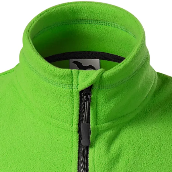 Kontrastowa kamizelka z polaru - Zapięcie na zamek błyskawiczny aż do brody