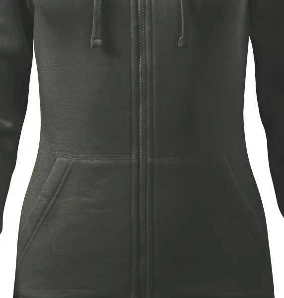 Bluza damska z kapturem - Zwężany krój z bocznymi szwami