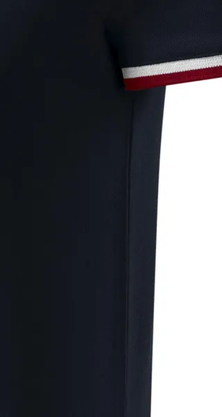 Męska koszulka polo z kołnierzem do góry - Krój z bocznymi szwami