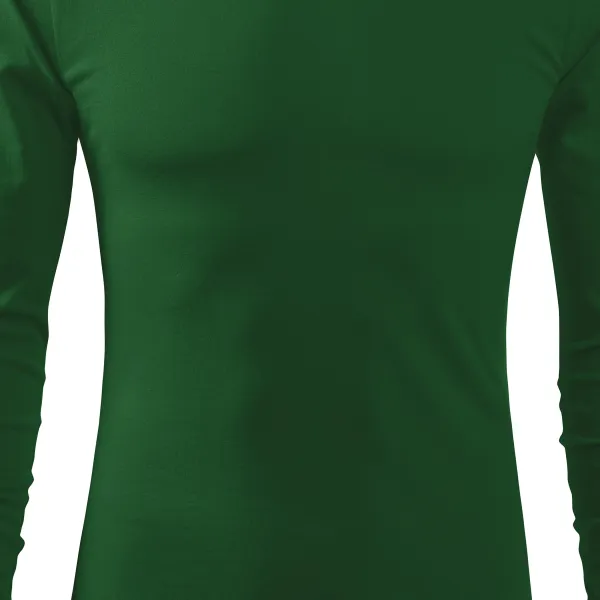 Męska koszulka z długim rękawem - Lekko dopasowany krój