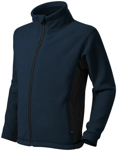 Kontrastowa kurtka z polaru dla dzieci - Kurtka polarowa dziecięca z elementami kontrastowymi