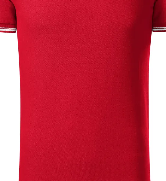 Męska koszulka polo z kontrastowymi detalami - Łagodnie zwężane cięcie