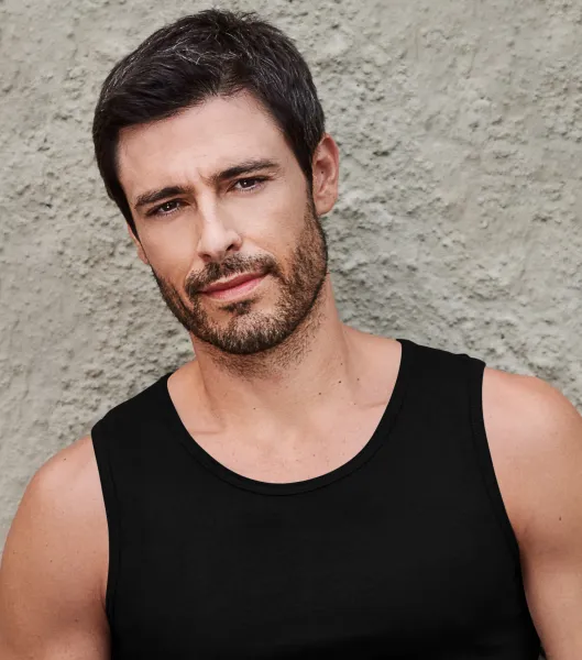 Tank top męski - Klasyczny okrągły dekolt