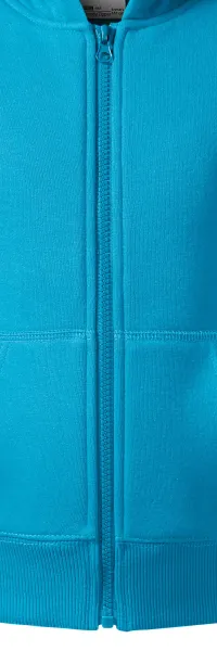 Bluza dziecięca z kapturem - Zamek błyskawiczny w kolorze bluzy