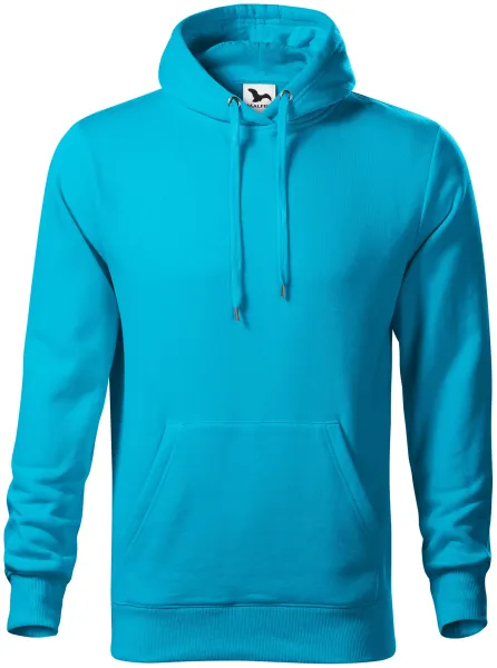 Męska bluza z kapturem bez zamka - Luźny krój ze szwami bocznymi