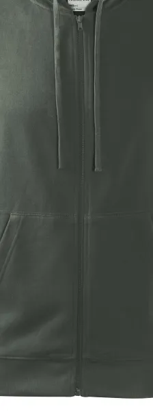 Bluza męska z kapturem - Zamek błyskawiczny w kolorze bluzy