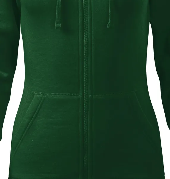 Bluza damska z kapturem - Zwężany krój z bocznymi szwami