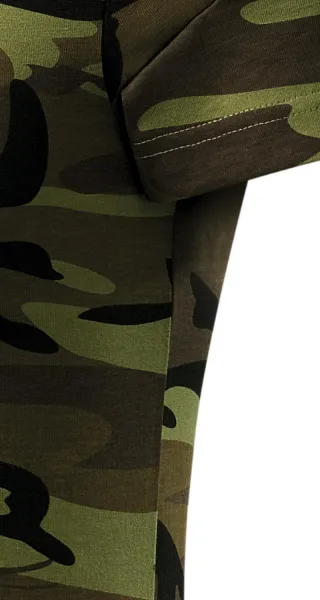 Koszulka w kamuflażu - Krój z bocznymi szwami
