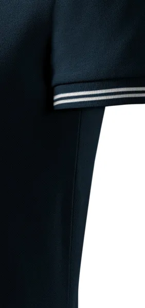 Męska koszulka polo w kontrastowym kolorze - Krój z bocznymi szwami