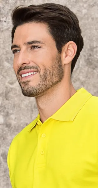 Męska luźna koszulka polo - Zapięcie na 3 guziki