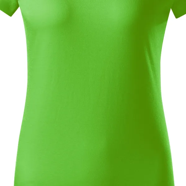 Prosta koszulka damska - Łagodnie zwężane cięcie