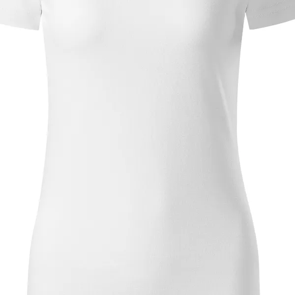 T-shirt damski z bawełny organicznej - Łagodnie zwężane cięcie