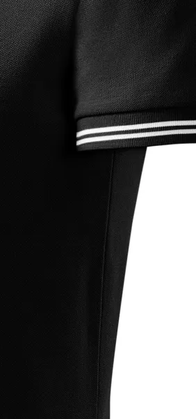 Męska koszulka polo w kontrastowym kolorze - Krój z bocznymi szwami