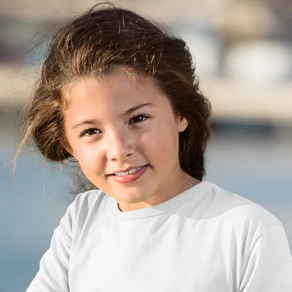 Koszulka dziecięca z długim rękawem - Klasyczny okrągły dekolt