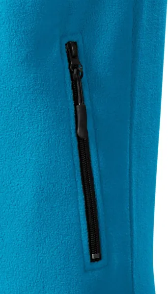 Kontrastowa kamizelka z polaru - Praktyczne kieszenie zapinane na zamek