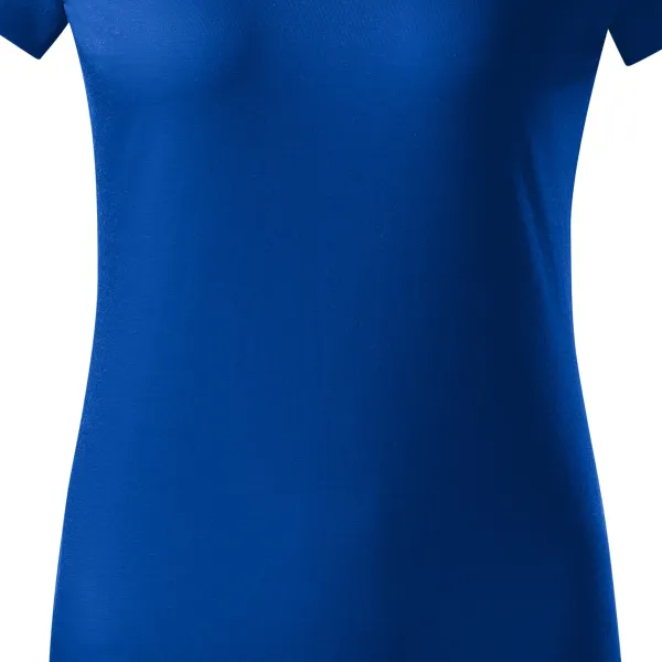 Prosta koszulka damska - Łagodnie zwężane cięcie