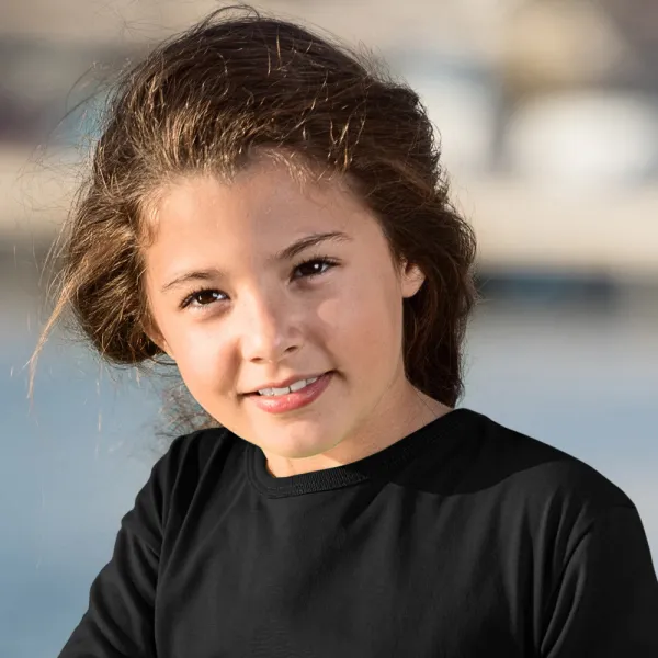 Koszulka dziecięca z długim rękawem - Klasyczny okrągły dekolt