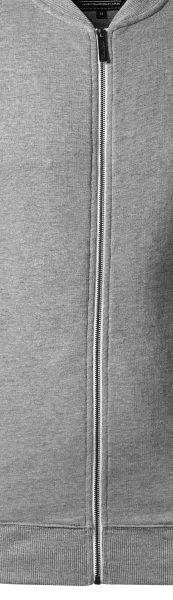 Bluza męska z ukrytymi kieszeniami - Biały metalowy zamek błyskawiczny